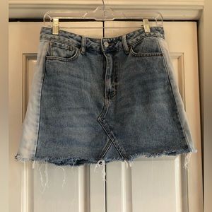 PacSun two tone denim frayed skirt, 27